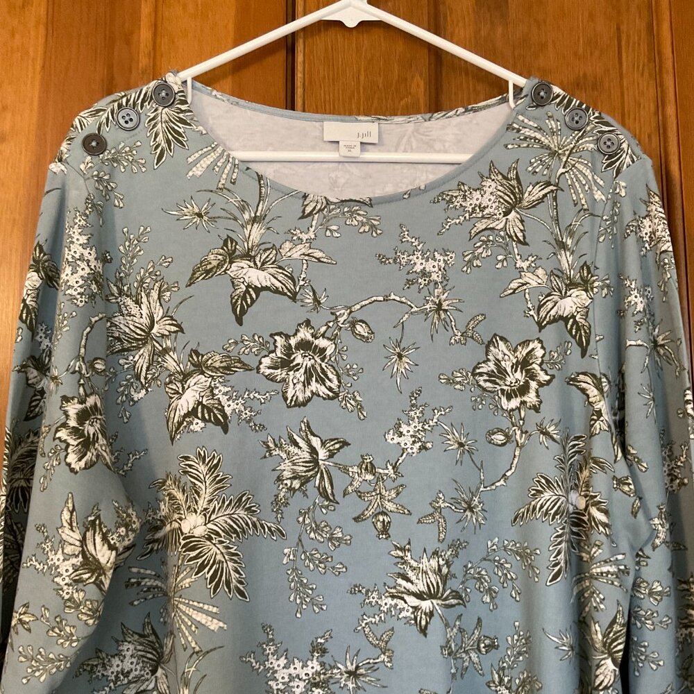 J Jill Women's 3/4 Sleeve Cotton Blend Super Soft Tee - Size XL - Picture 3 of 6
